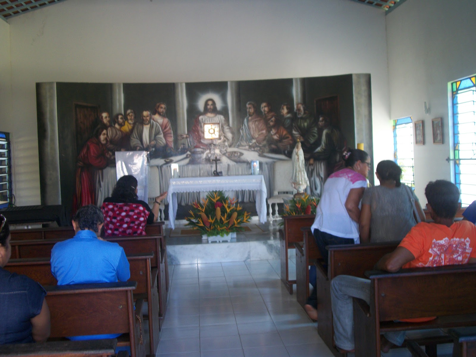 Grupo da visita a comunidade Servos de Maria