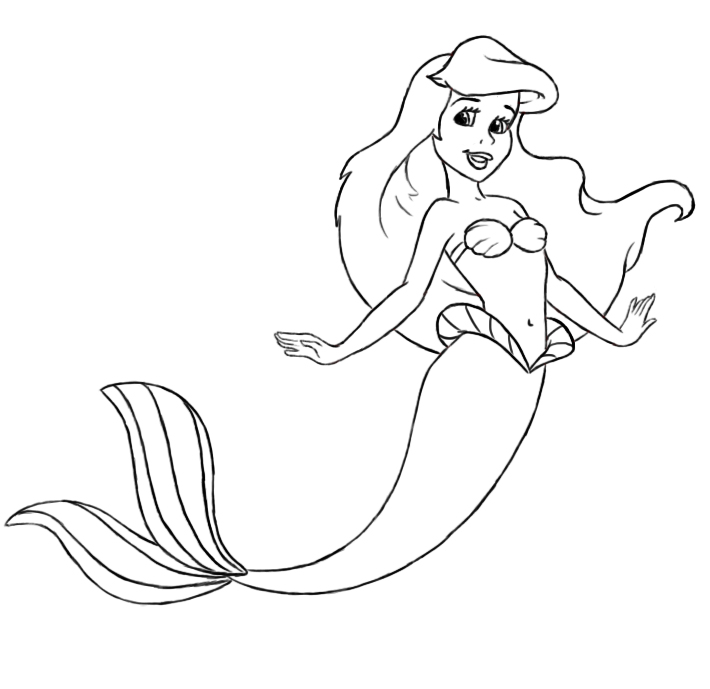 how to draw ariel from the little mermaid  draw central