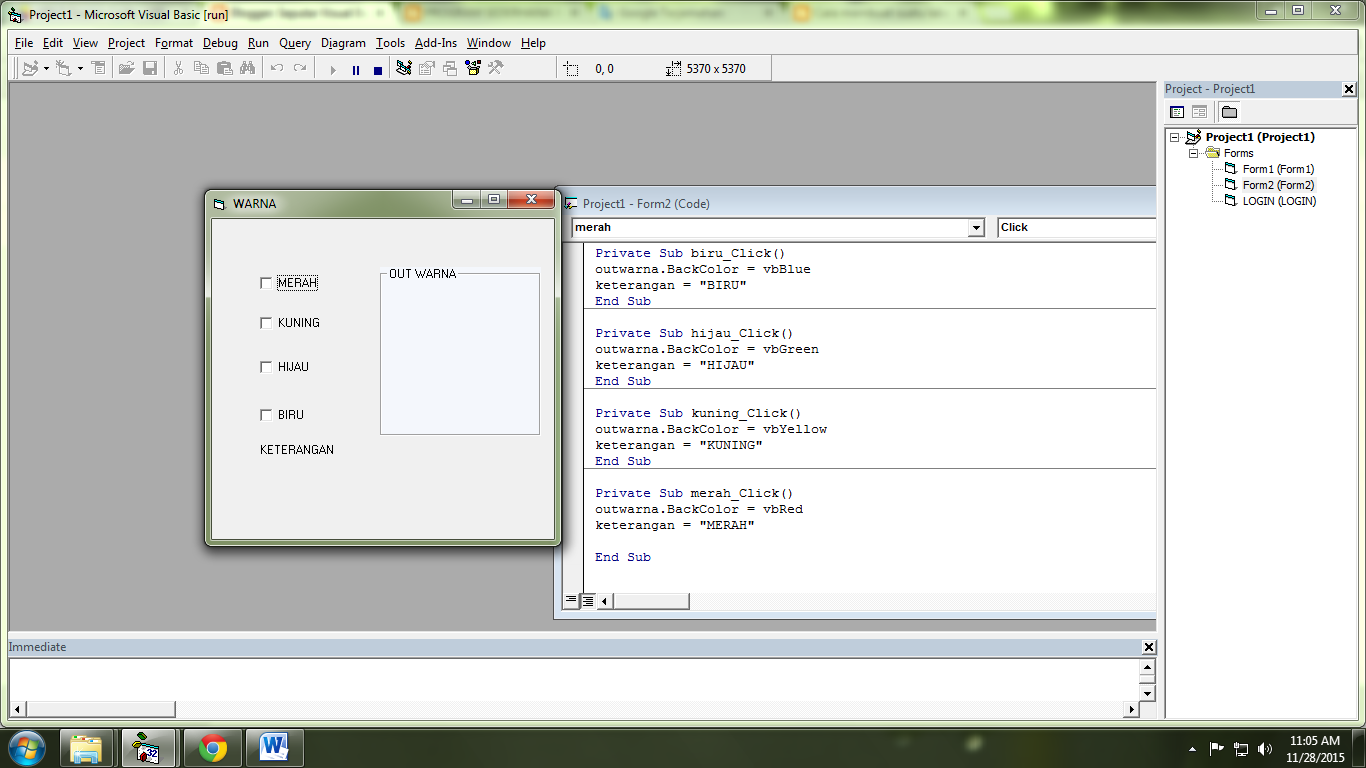 CARA MEMBUAT PERINTAH WARNA DI VISUAL BASIC.6.0 - Seputar Visual Basic ...