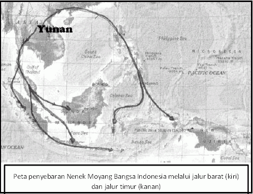 Nenek moyang bangsa indonesia melakukan migrasi dari yunan ke indonesia karena
