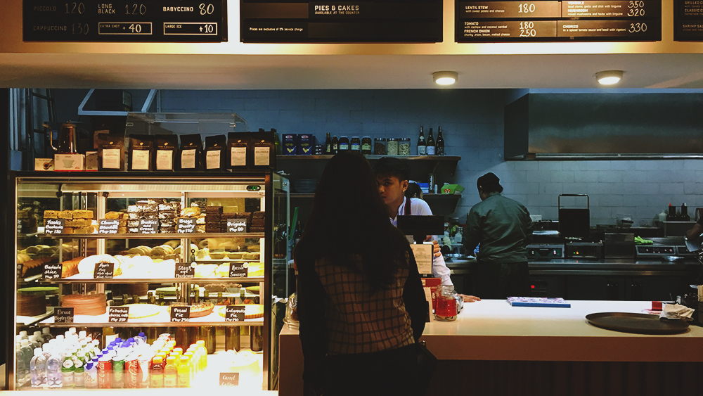 Second meeting, coffee, third wave. I got a flat white.