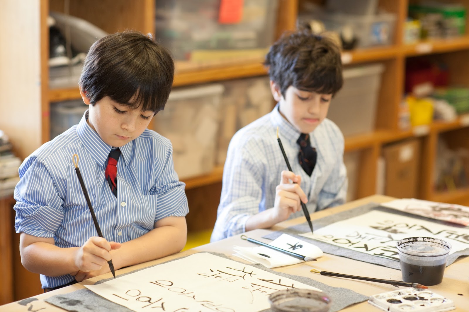 Korean Brush Painting in Grade 3