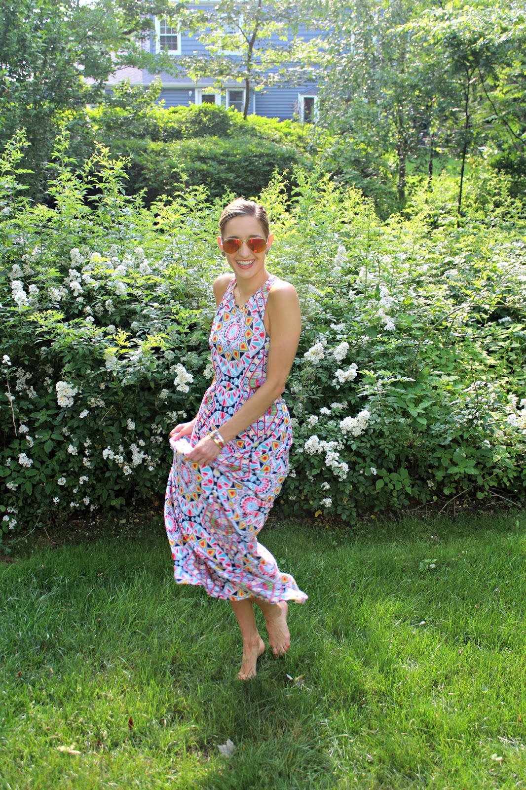 colorful maxi dress for summer