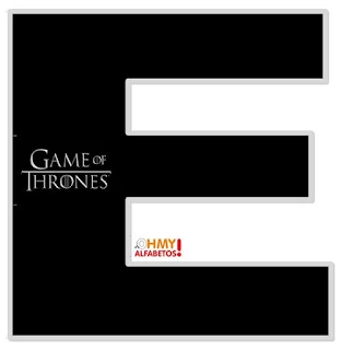 Abecedario con el Logo de Juego de Tronos. Alphabet with Game of Thrones Logo.