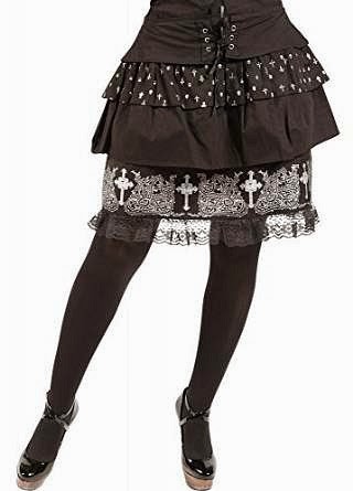 80s Style Tiered Gothic Rock Skirt