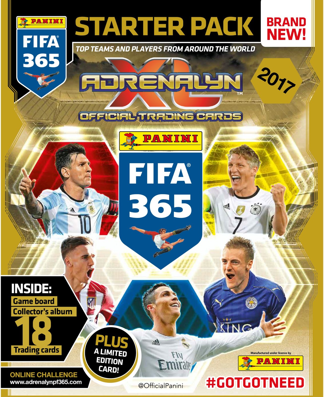 Football Cartophilic Info Exchange Panini Adrenalyn XL FIFA 365 2017