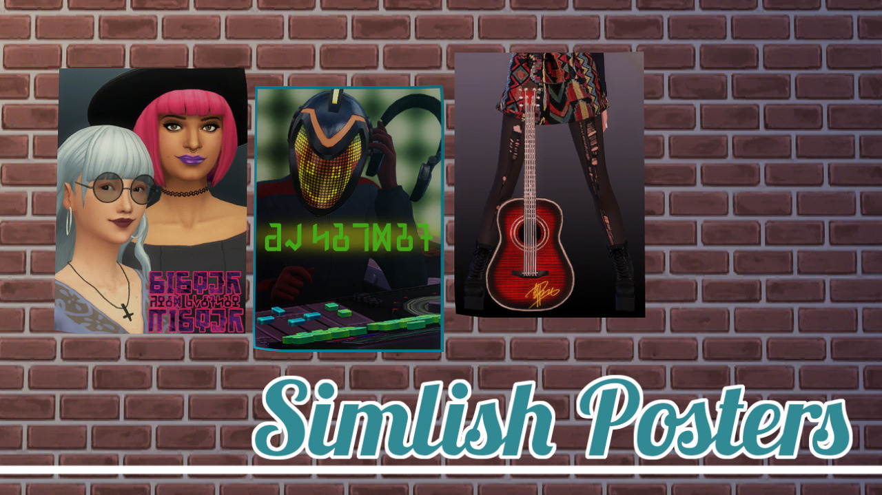 Sims 4 Ccs The Best Simlish Posters By Joolssimming