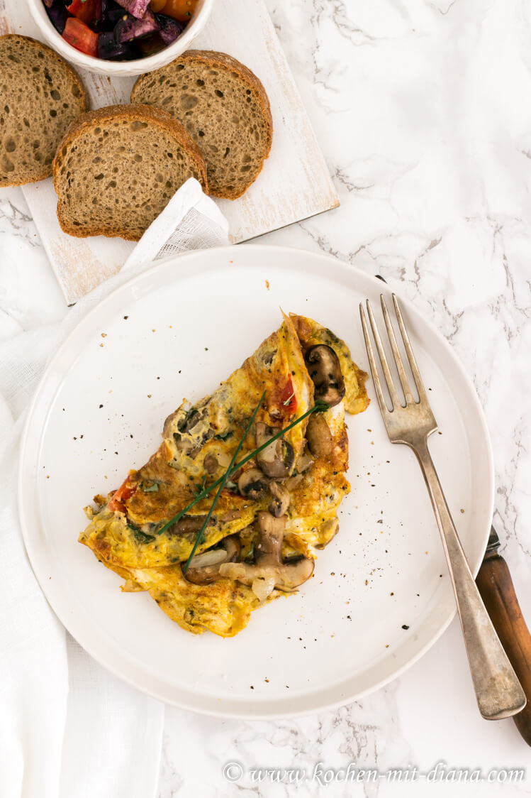Omelette mit Pilzen | Kochen mit Diana