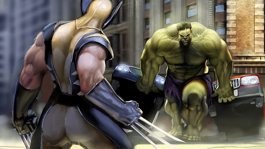Wolverine vs. The Hulk, Marvel, Superheroes, 4K, #6.1188