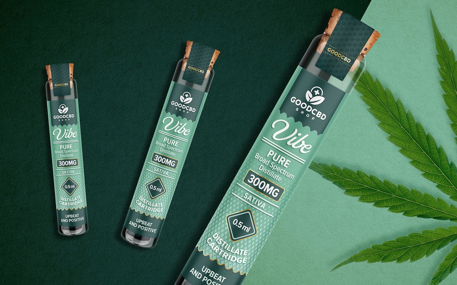 Good CBD Shop CBD Cartridges on Packaging of the World Creative