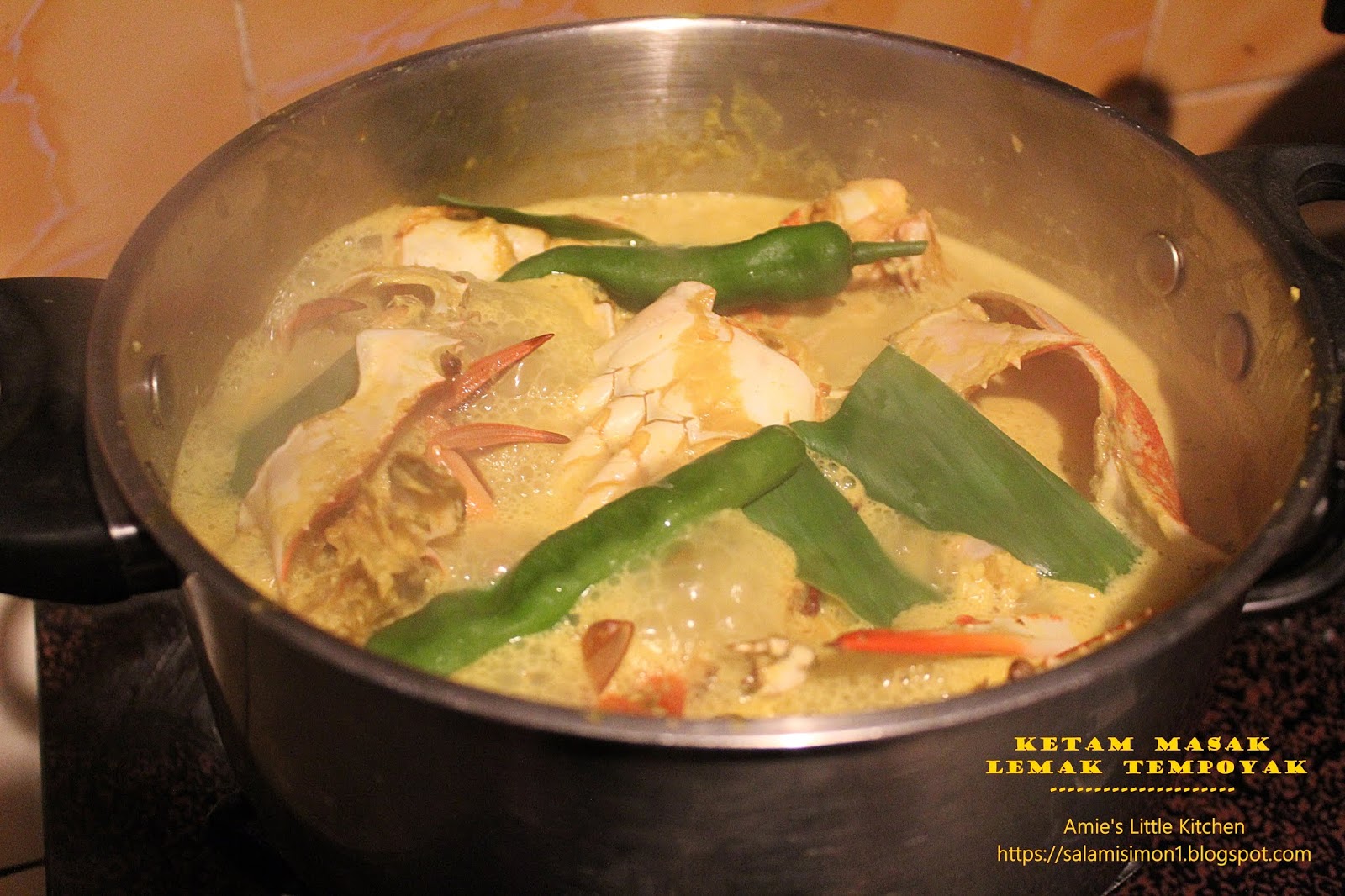 Ketam Masak Lemak Tempoyak Amie's Little Kitchen