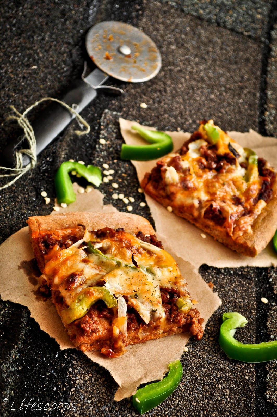 Life Scoops: Spiced Sloppy Joe Pizza on Whole Wheat Crust/ Indian Style ...