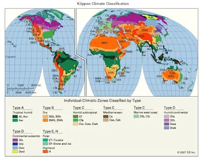 Iklim Koppen dan Sebarannya di Bumi