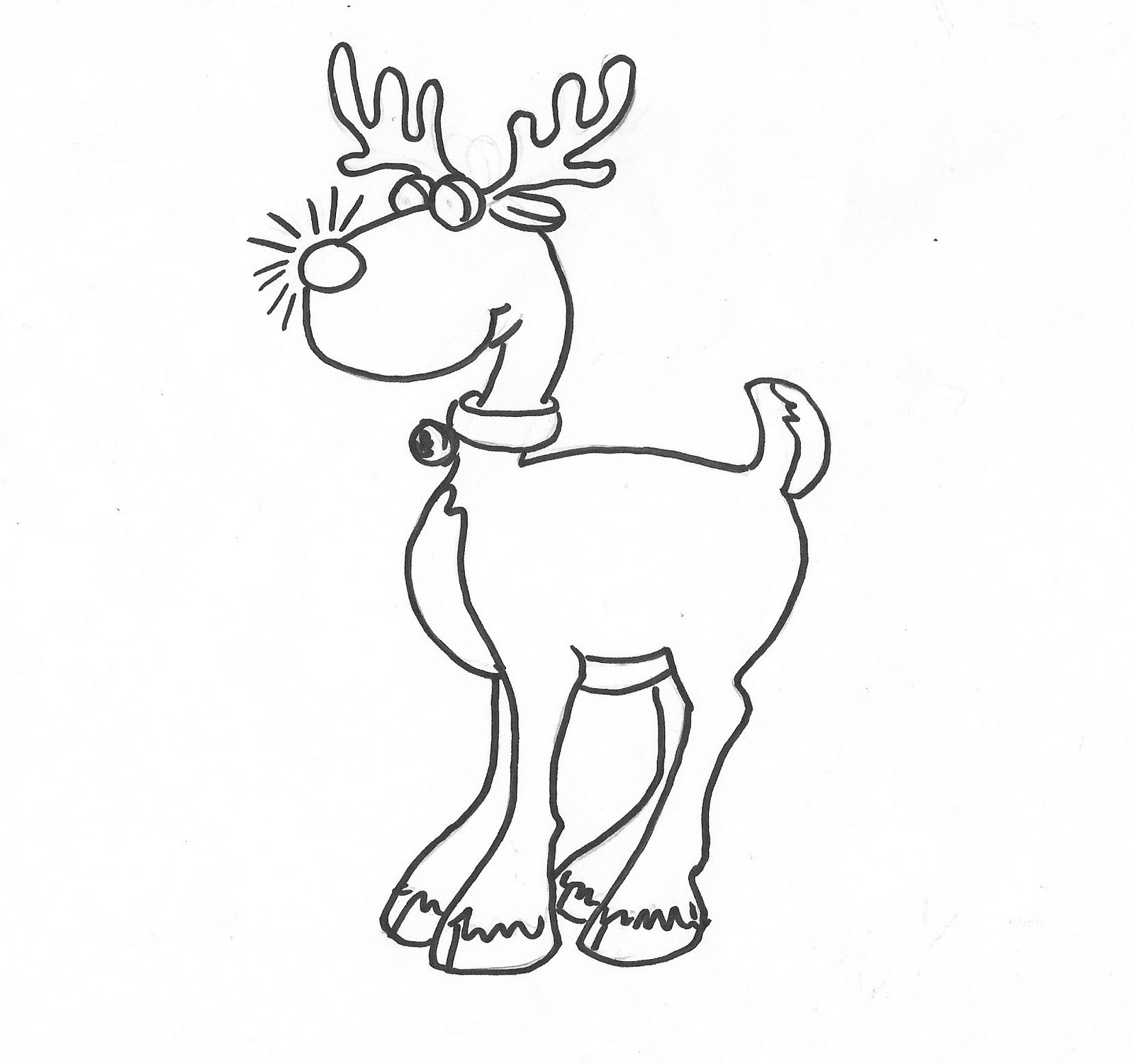 free black and white reindeer clipart - photo #36