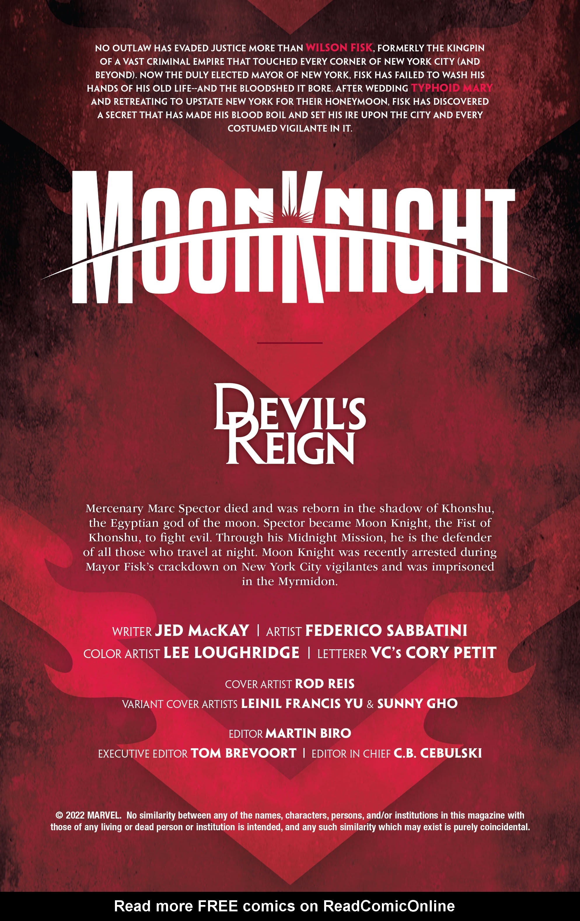 Read online Devil's Reign: Moon Knight comic -  Issue #1 - 2
