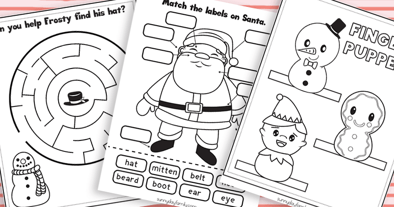 12 Free Printable Christmas Activity Pages For Kids Sunny Day Family