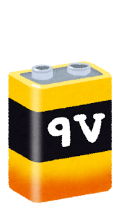 9V電池のイラスト