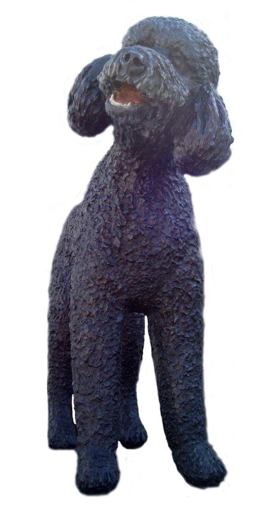 Dog Sculpture life size Bronze Poodle Sculpture Completed Bronze Poodle