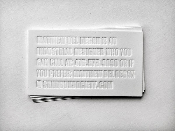 Embossed Business Cards