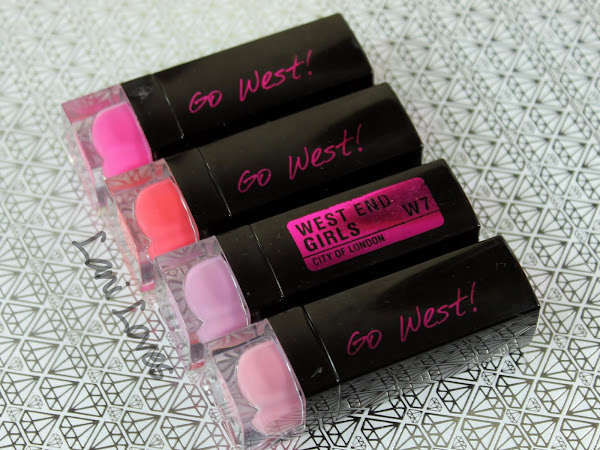 W7 Go West! Matte & West End Girls Lipstick - Pink Candy, Powder Pink, Perfect Pink & Impulse Buy Swatches & Review