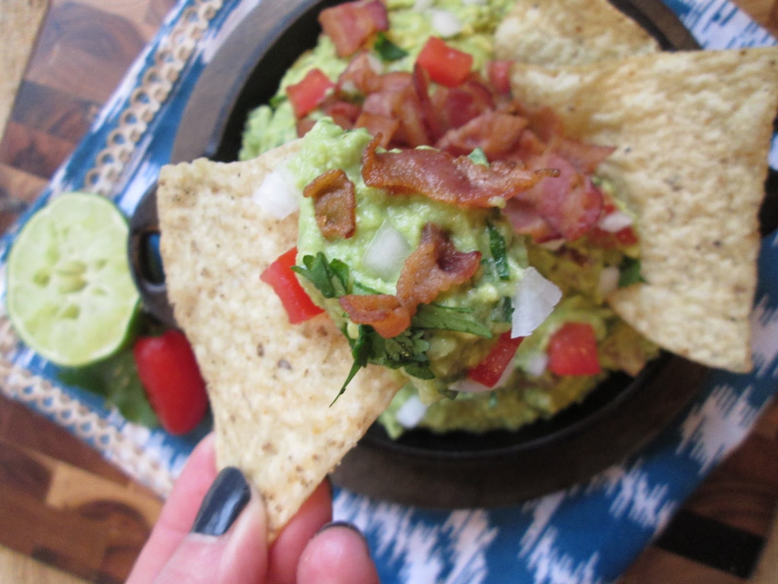 Stirring the Pot Rick Bayless' Guacamole with Bacon and Tomato {A