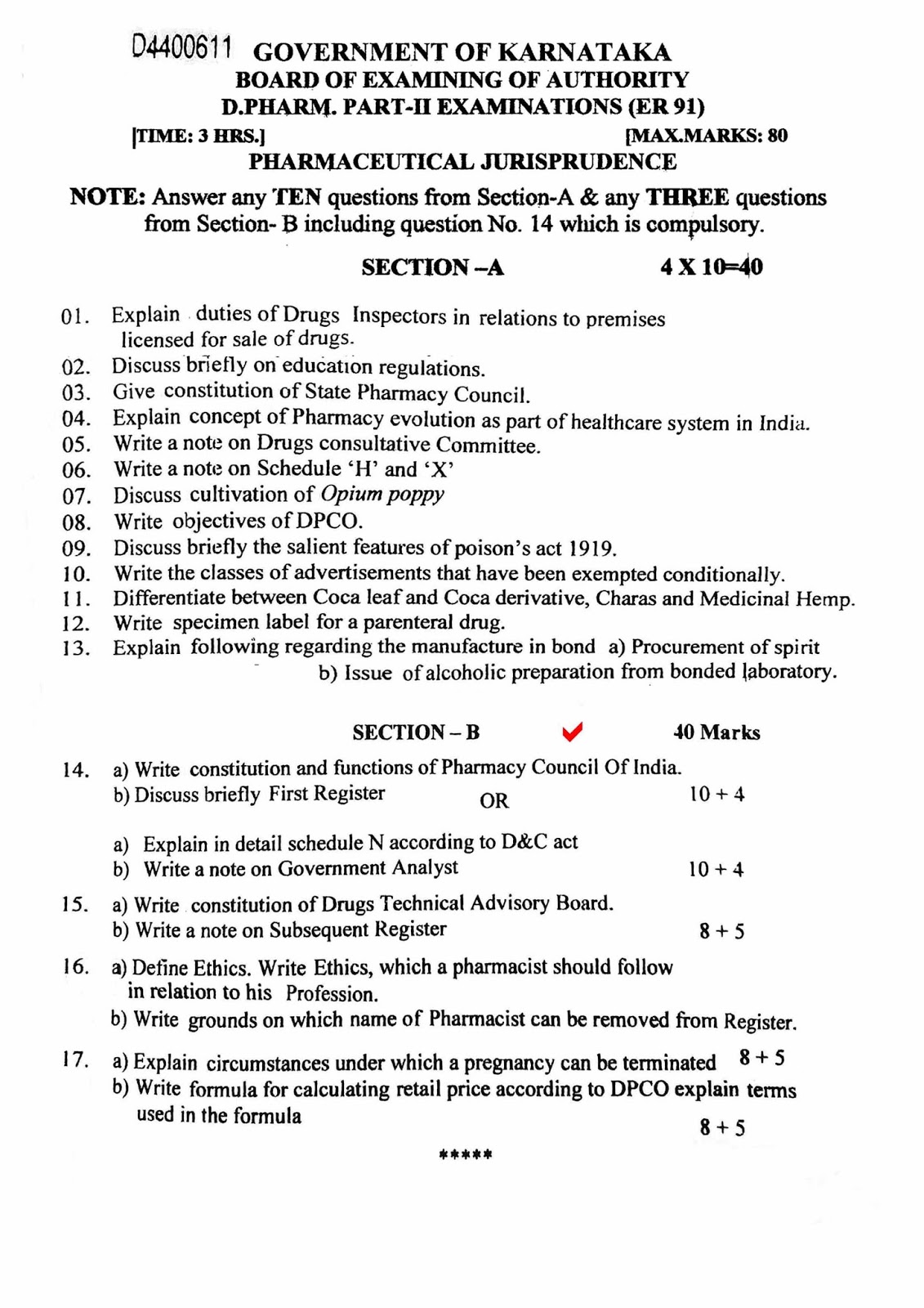 Phyto Chemicals II D PHARM PHARMACEUTICAL JURISPRUDENCE 29 ANNUAL