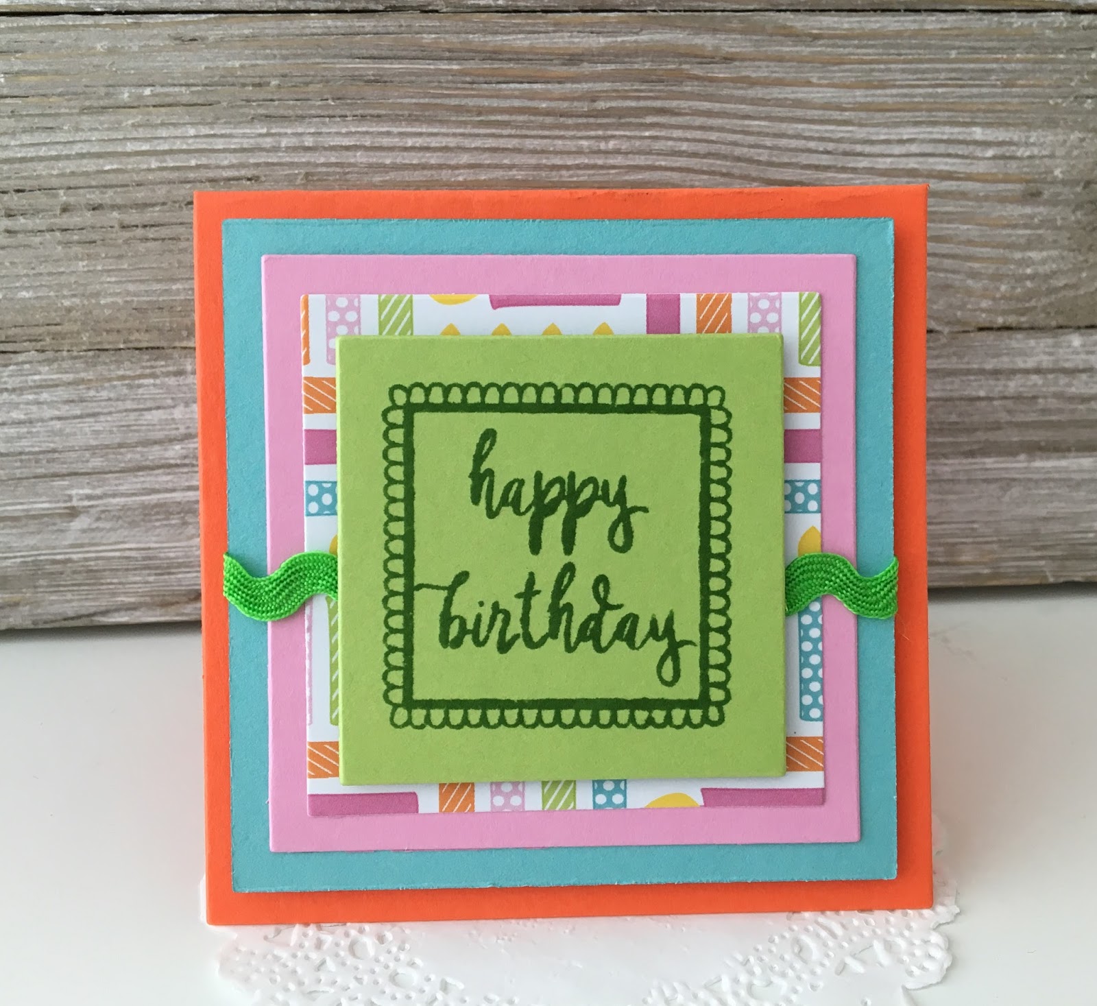 The Stamps of Life Happy birthday card and gift bag Crafting with