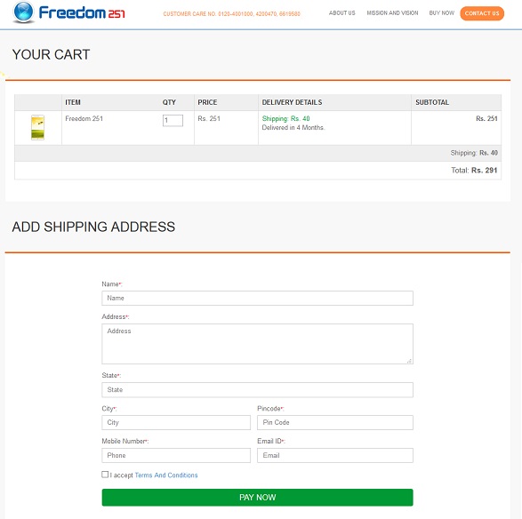 Freedom 251 Buy Now Freedom 251 Buy Now