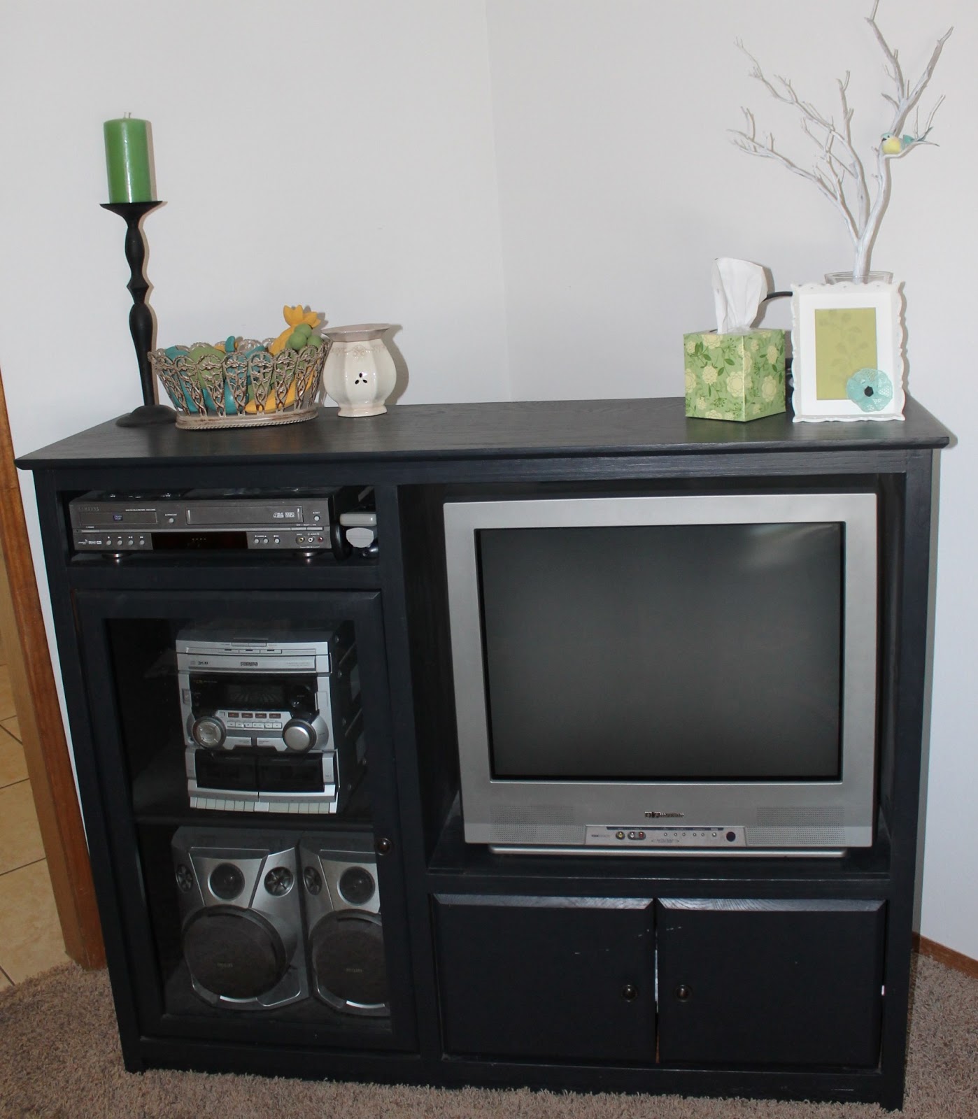 Homemade Home Painting my Entertainment Center