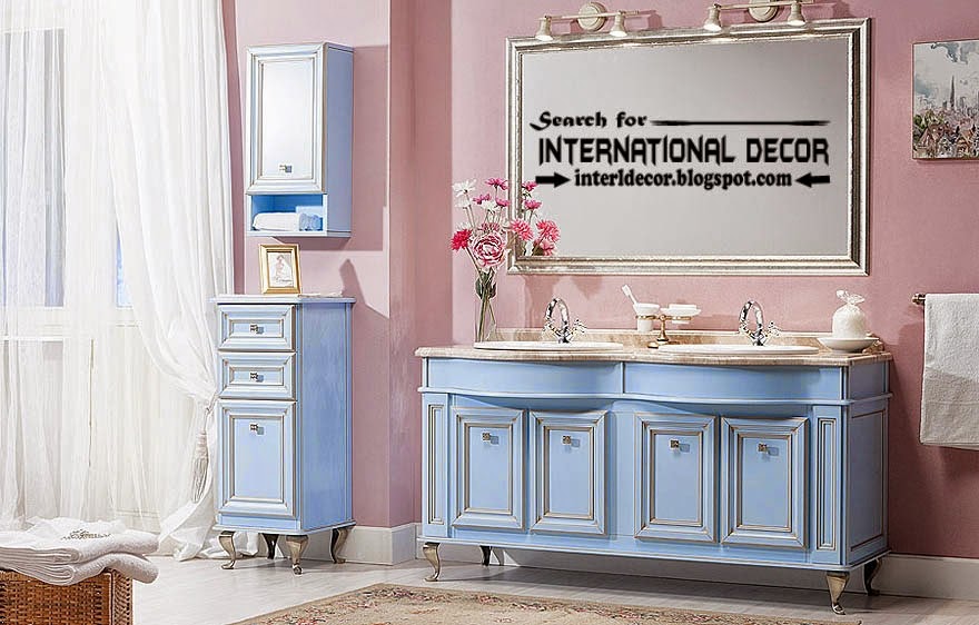 classic English style in the interior, English bathroom classic cabinets