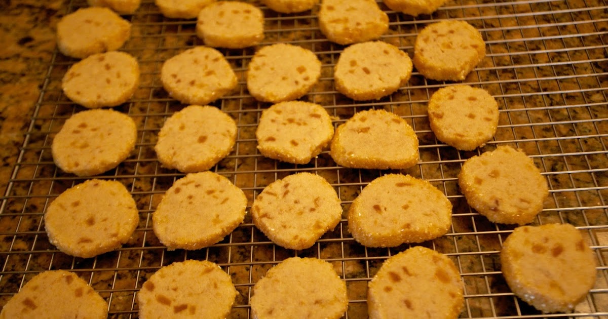 Candied Ginger Shortbread Cookies