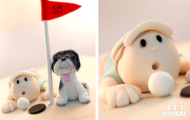 Mj Tabush Sweet Designs Golfer Cake Topper