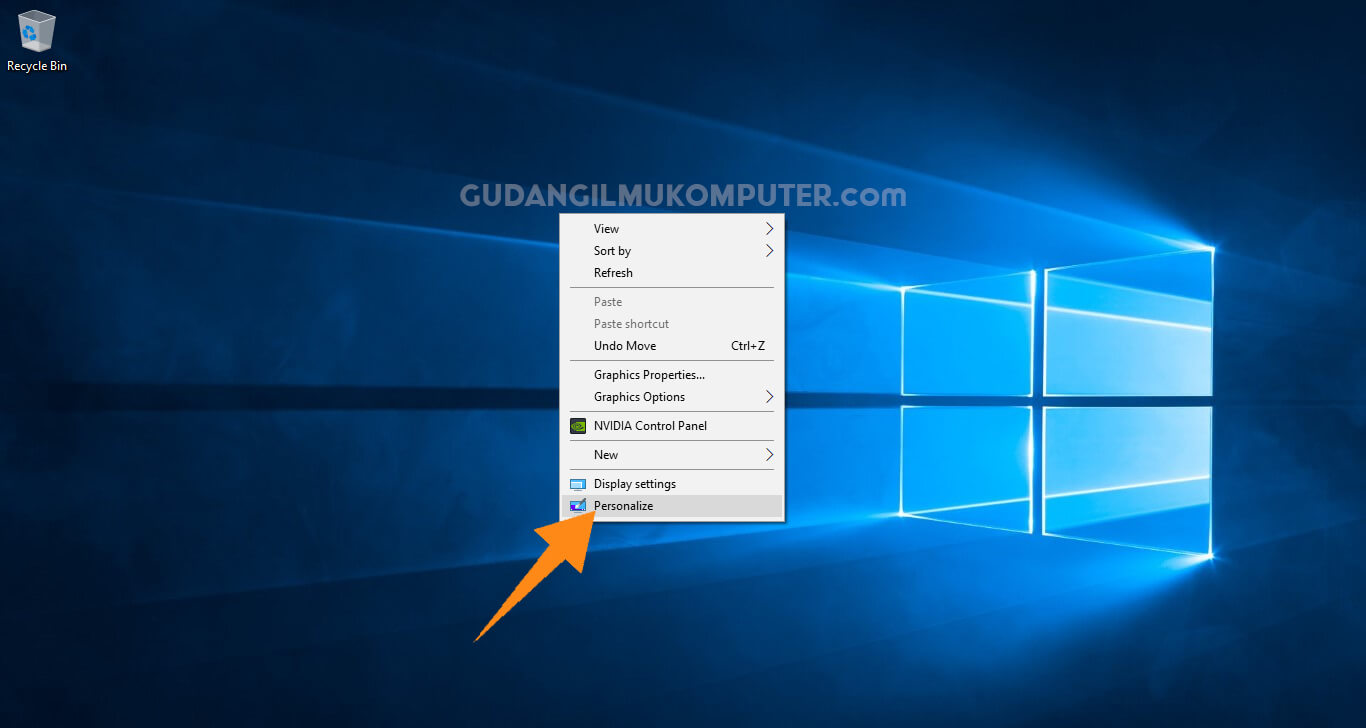 Cara Menghilangkan Icon Recycle Bin di Desktop Windows 10