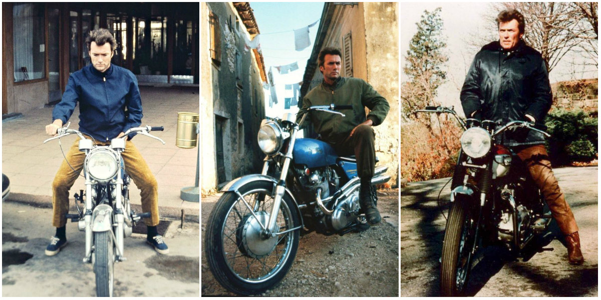 20 Stunning Photographs of Clint Eastwood Posing With Motorcycles From the 1960s and 1970s