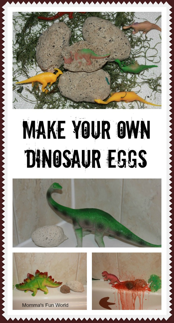 Momma's Fun World Dinosaur eggs erupting bath fun
