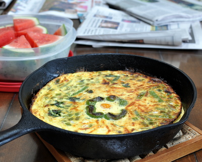 Green Pepper Frittata, Best Recipes for Everyday 2015 ♥ AVeggieVenture.com.