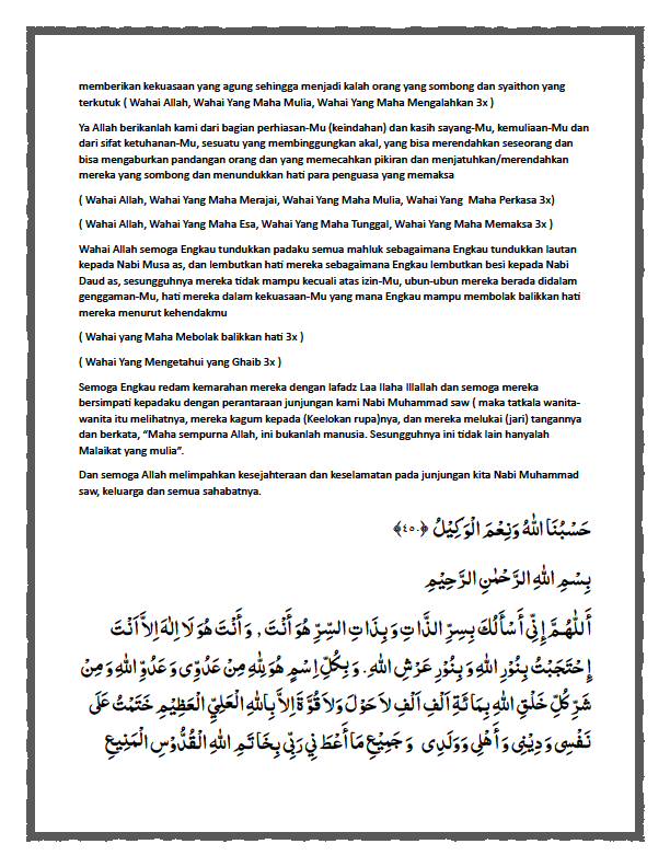 Hizib Maghrobi Khasiatnya