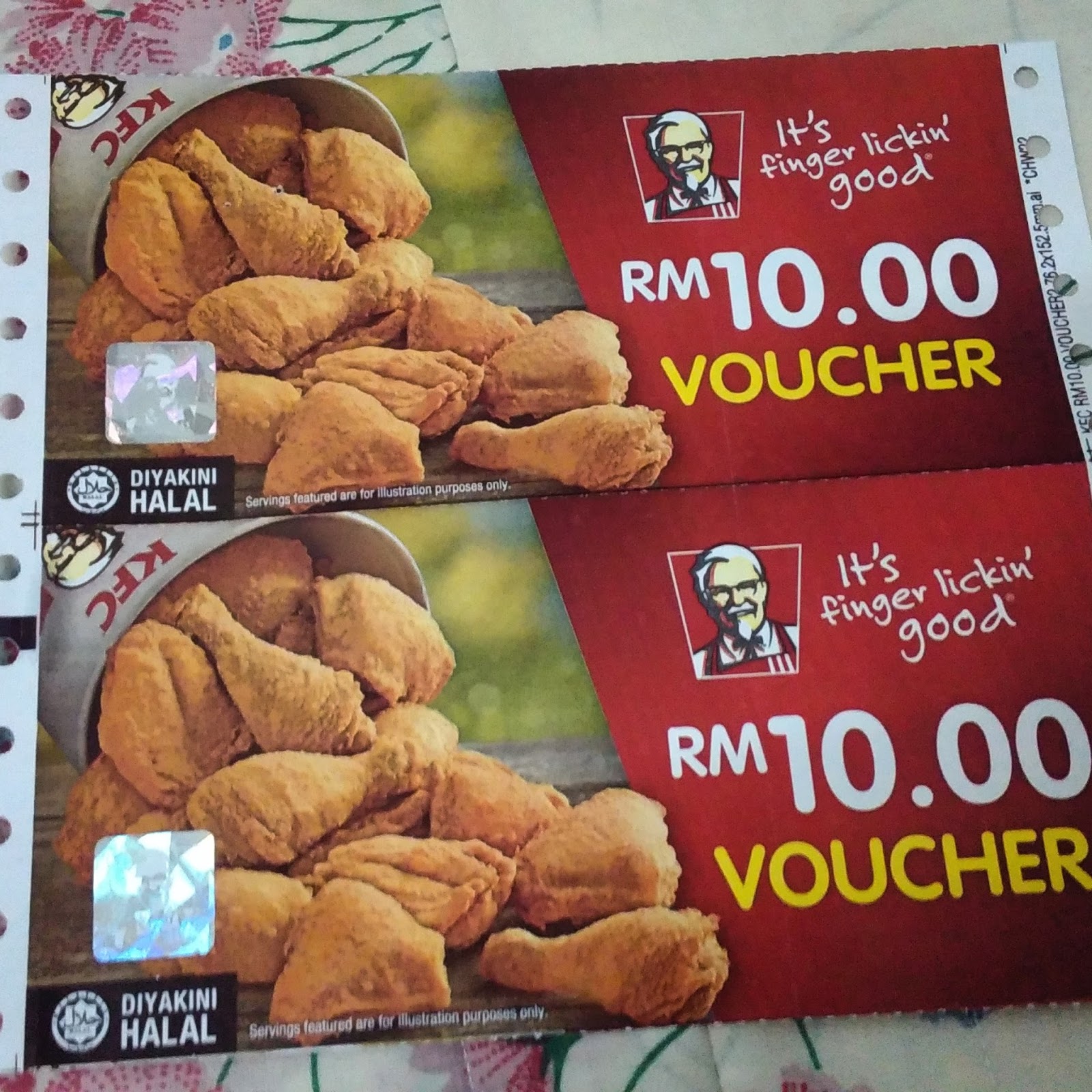 AziAzidah Voucher KFC & AEON