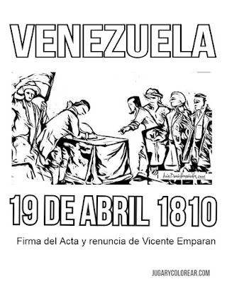 Colorear Proclamacion Independencia De Venezuela Jugar Y Colorear