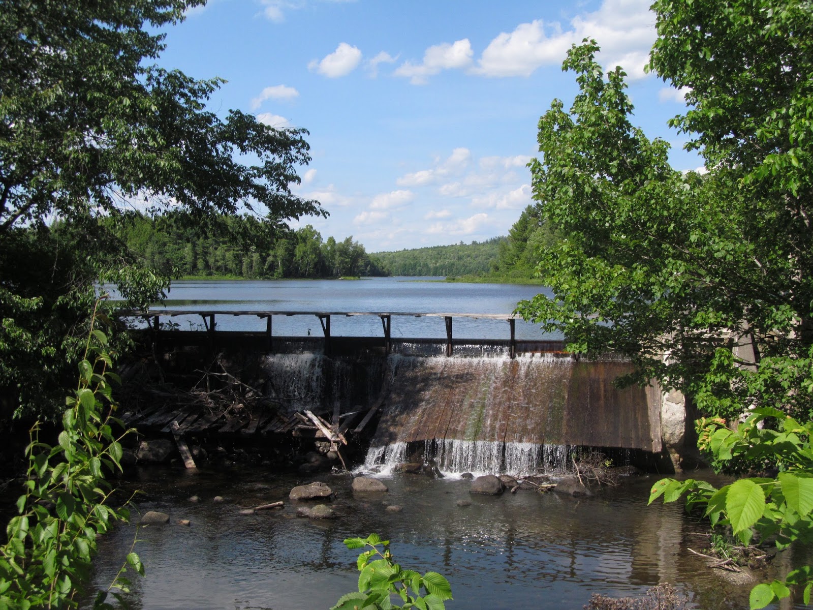 Recreational Kayaking in Maine Stump Pond, Lincoln Maine