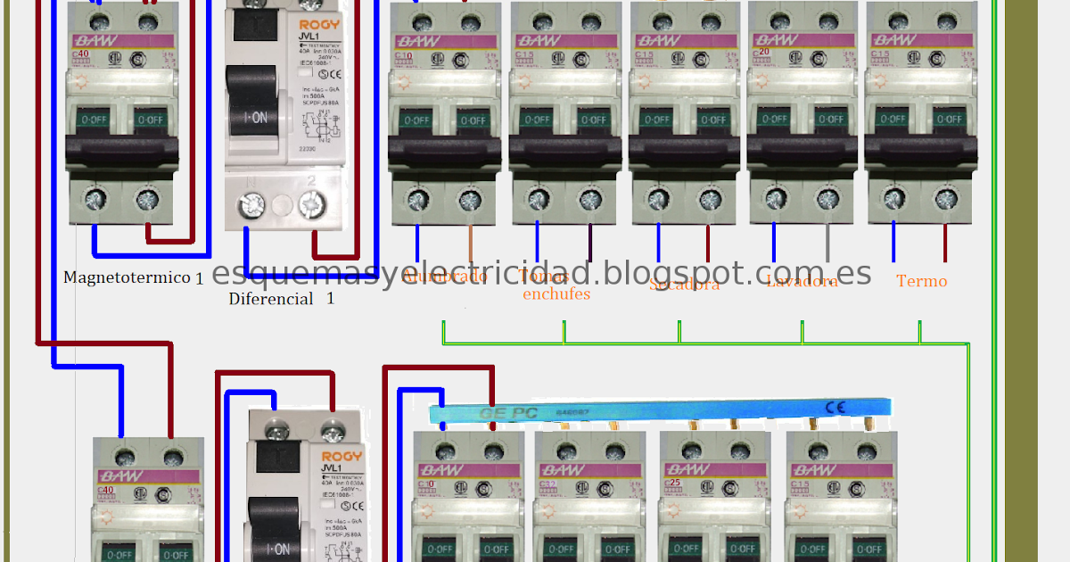 Esquemas eléctricos: Cuadro electrico para vivienda