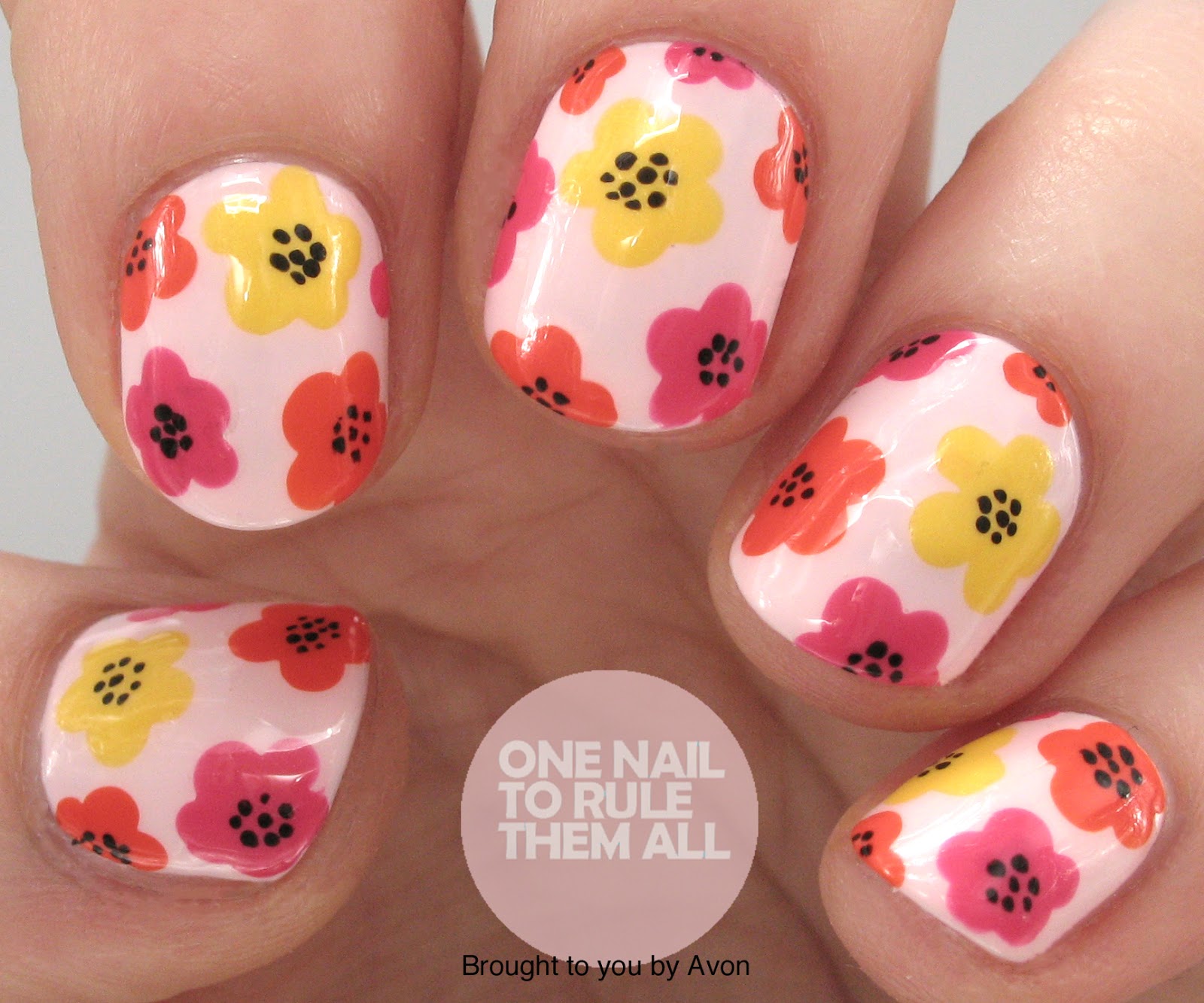 One Nail To Rule Them All: Tutorial Tuesday: Mod Flowers for Avon