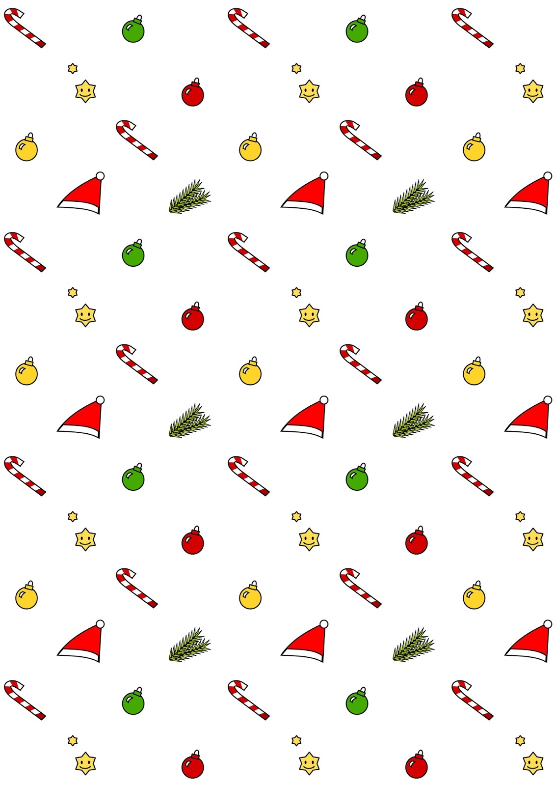 free-digital-kawaii-christmas-scrapbooking-paper-ausdruckbares