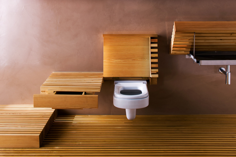 Marzua: Baño de madera por Matteo Thun