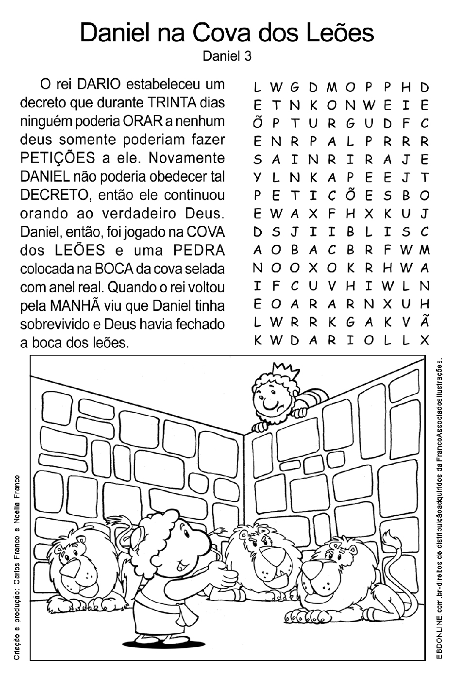 Tia Help Ministério Infantil Historia Bíblica Daniel na cova dos leões