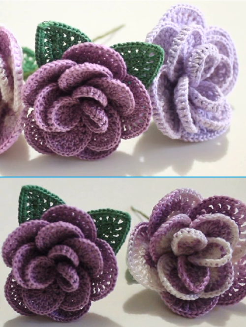 Beautiful Skills Crochet Knitting Quilting Crochet Rose Step by Step