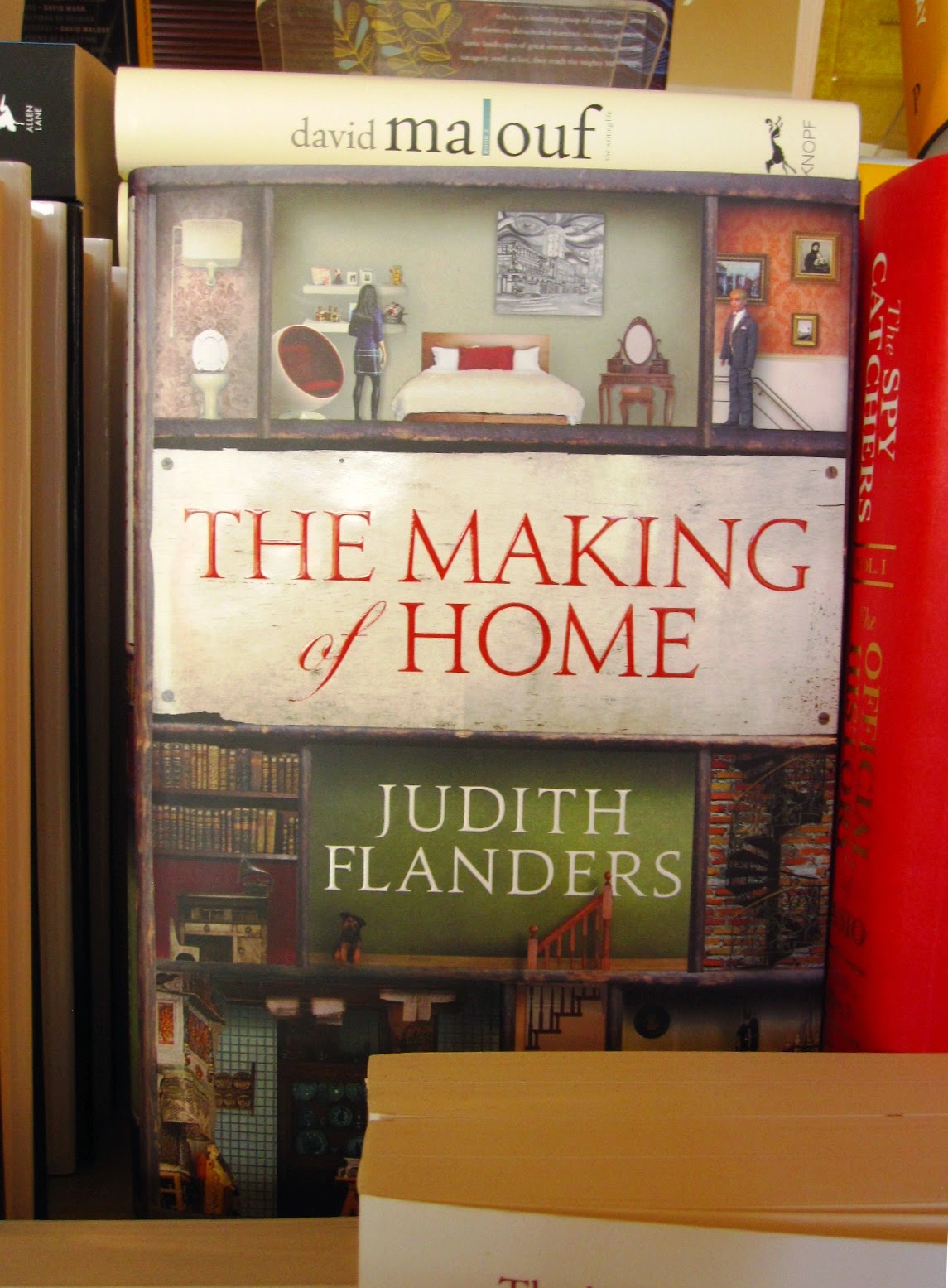 Copy of the book 'The Making of Home' on display in a book shop.