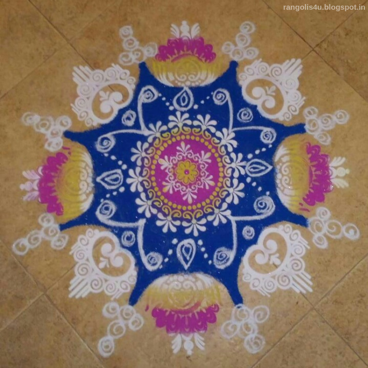 Beautiful Rangoli Designs English New Year Rangolis