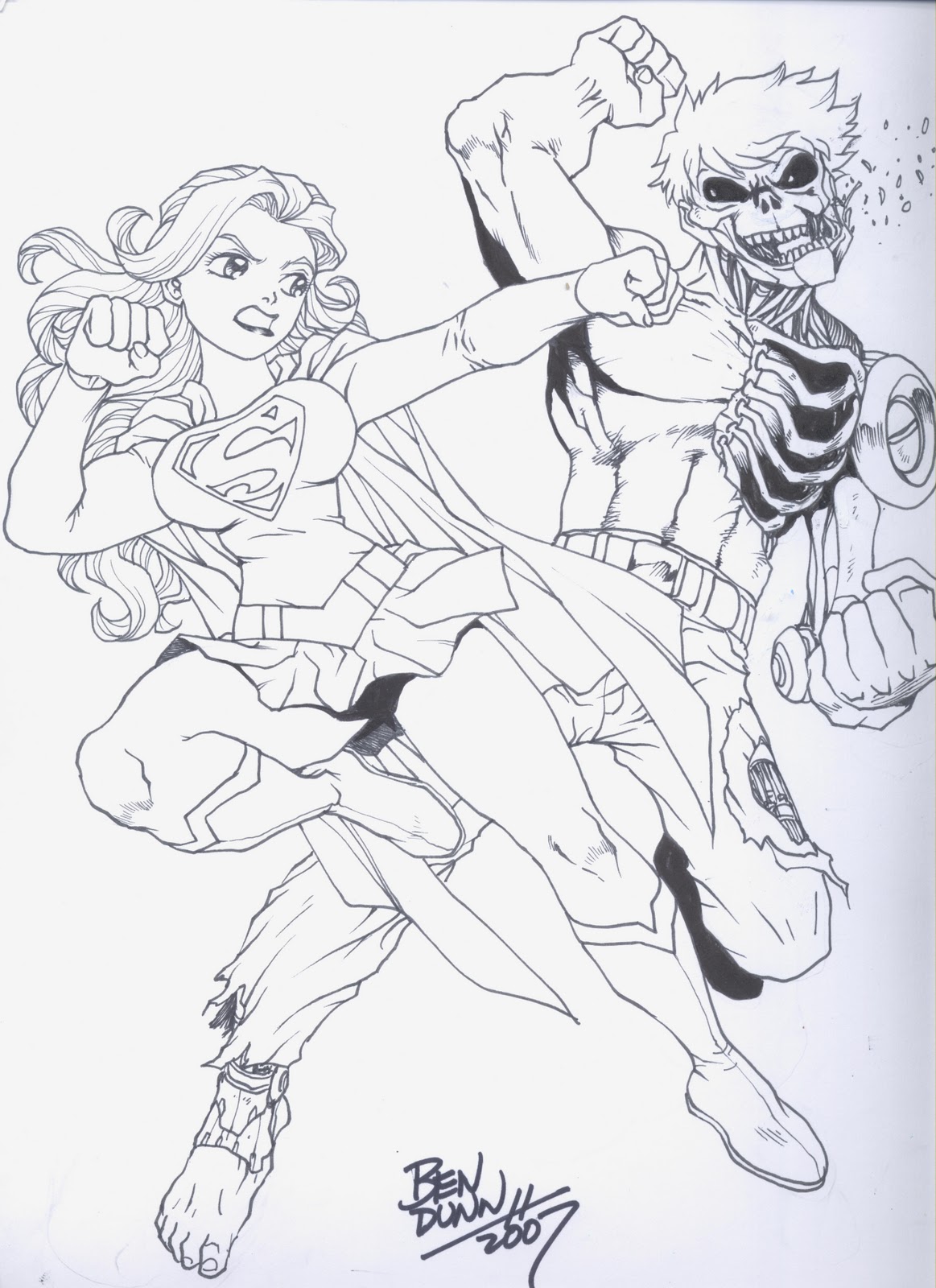 Supergirl Comic Box Commentary: Ben Dunn Commission