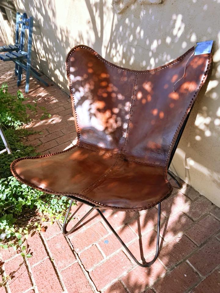 . Leather Butterfly Chairs